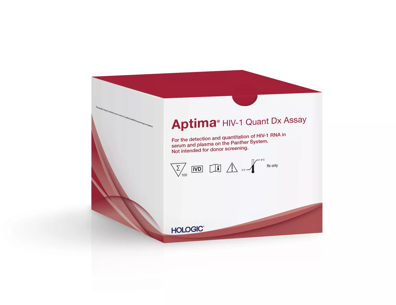 Image d’un test Aptima™ HIV-1 Quant Dx sur fond blanc