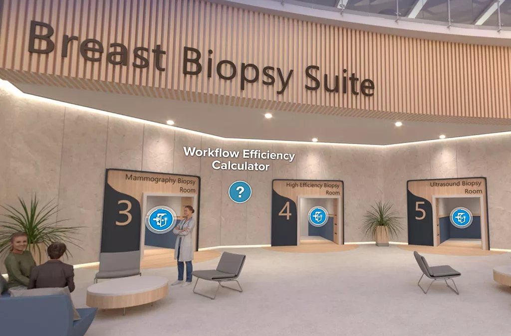 Patiente visitant le service de biopsie mammaire