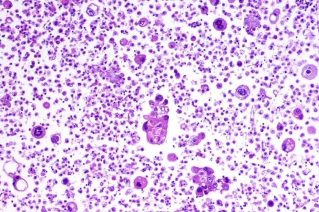 Liquide pleural positif pour le carcinome