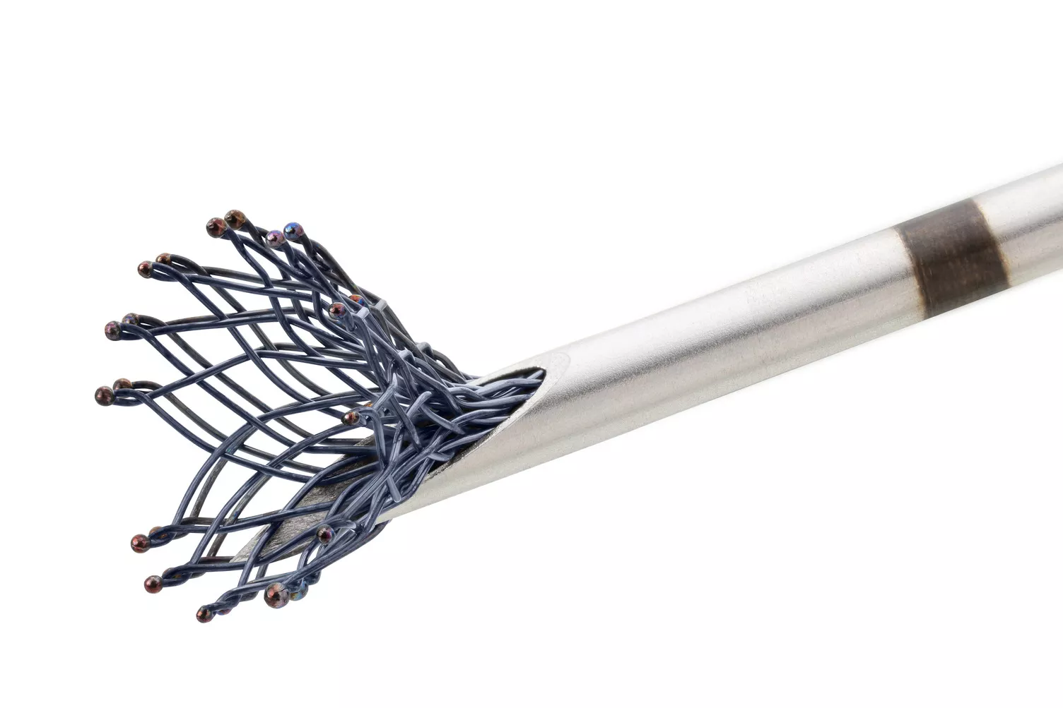 Marqueurs de site de biopsie mammaire sur fond blanc