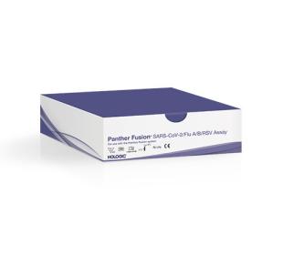 Test Panther Fusion® SARS-CoV-2/Flu A/B/RSV d’Hologic sur fond blanc